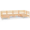 vidaXL Juego de muebles de jard&iacute;n 6 piezas madera maciza de pino
