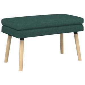 vidaXL Banco de Doble Capa Verde oscuro 80 x 40 x 47 cm Tela