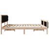 vidaXL Estructura de cama Negro 180 x 200 cm Madera de pino macizo
