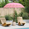 vidaXL Parasol Balin&eacute;s 260 Rosa 210-220 cm Algod&oacute;n y madera maciza