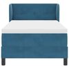 vidaXL Cama tipo Box Spring Azul oscuro 90 x 200 cm Terciopelo