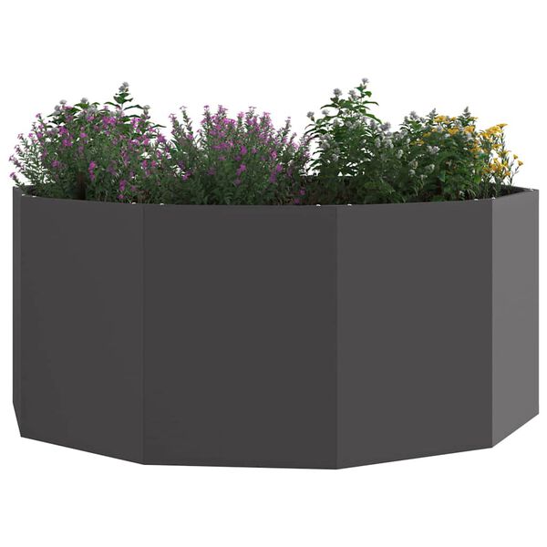 vidaXL Jardinera Negro 120 x 120 x 50 cm Acero