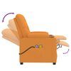 vidaXL Sillón de masaje eléctrico tela amarillo oscuro