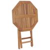 vidaXL Mesa plegable de jardín madera maciza de teca 60x60x75 cm