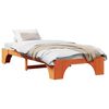 vidaXL Estructura de cama Marr&oacute;n cera 90 x 190 cm
