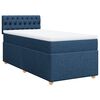 vidaXL Cama box spring con colch&oacute;n tela azul 90x190 cm