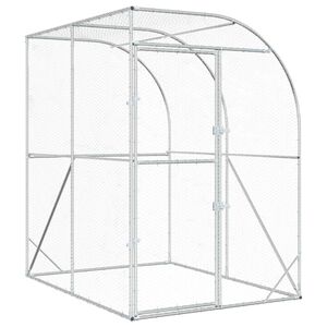 vidaXL Gallinero Plateado 200 x 200 x 215 cm Acero Galvanizado