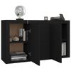 vidaXL Aparador de madera contrachapada negro 120x36x69 cm
