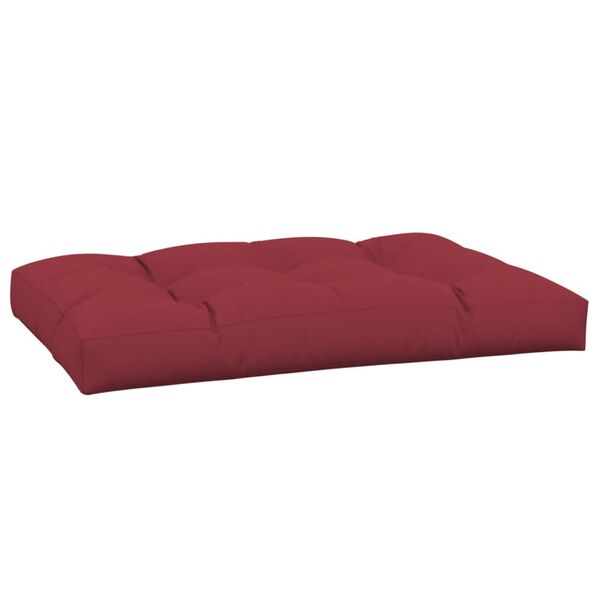 vidaXL Coj&iacute;n para muebles de palets tela rojo tinto 120x80x12 cm