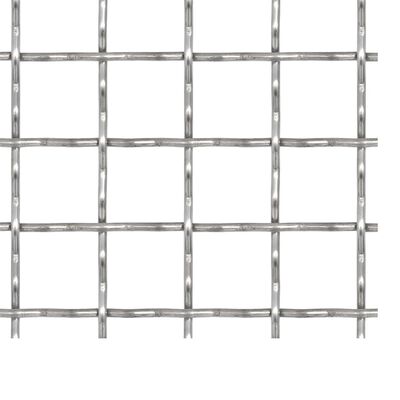 vidaXL Panel de malla alambre rizado acero inox. 50x50 cm 21x21x2,5 mm