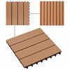 vidaXL Tile de Decking 11 pcs Teca 30 x 30 cm WPC