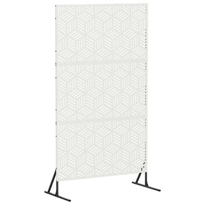 vidaXL Pantalla de Privacidad 100 x 50 x 180 cm Acero Blanco