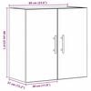 vidaXL Mueble de pared Montaje en la pared Roble Negro 60 x 31 x 70 cm
