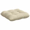 vidaXL Cojines para asiento 4 pcs Crema 45 x 45 x 12 cm tela