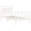vidaXL Estructura de cama sin colch&oacute;n madera de pino blanca 90x200 cm