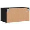 vidaXL Mueble pared con puertas de vidrio 2 uds negro 68,5x37x35 cm