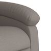 vidaXL Sillón de masaje reclinable de tela gris taupé