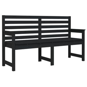 vidaXL Banco de jard&iacute;n madera maciza pino negro 159,5x48x91,5 cm