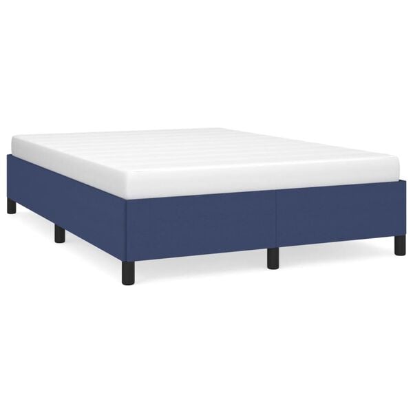vidaXL Cama sin colch&oacute;n tela azul 140x200 cm
