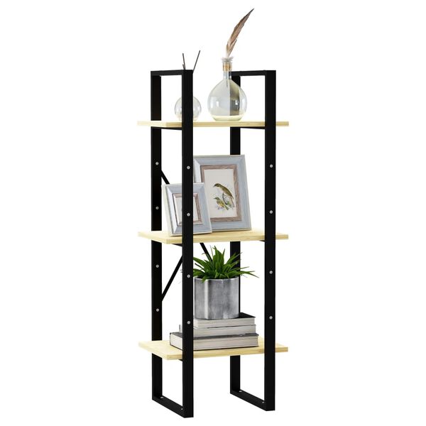 vidaXL Estantería de 3 niveles madera maciza de pino 40x30x105 cm