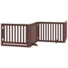 vidaXL Puerta de perros plegable 8 paneles madera &aacute;lamo marr&oacute;n 640 cm