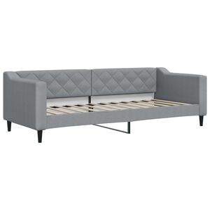 vidaXL Sof&aacute; cama sin colch&oacute;n tela gris claro 80x200 cm