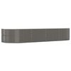 vidaXL Jardinera arriate acero galvanizado gris 367x140x68 cm