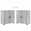 vidaXL Juego de muebles de baño Montaje en la pared 3 pcs Gris Sonoma