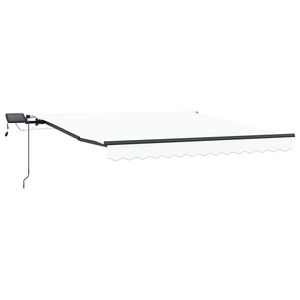 vidaXL Toldo retr&aacute;ctil Blanco 350 x 250 cm Tela y Aluminio