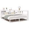 vidaXL Cama con estanter&iacute;a sin colch&oacute;n madera maciza blanca 140x190 cm