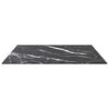 vidaXL Tablero mesa diseño mármol vidrio templado negro 70x70 cm 6 mm