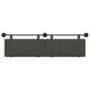 vidaXL Cabecera Colgante Liso Negro 190 x 55 x 5 cm PU antiguo