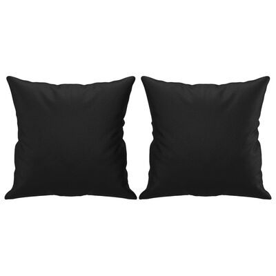vidaXL Sofá 2 plazas almohadas y cojines cuero sintético negro 120 cm