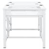 vidaXL Soporte pedestal doble lavadora con estantes extra&iacute;bles blanco