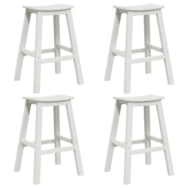 vidaXL Juego de Bar en el Jardín 4 pcs Blanco HDPE