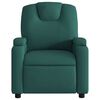 vidaXL Sill&oacute;n de masaje reclinable de tela verde oscuro
