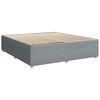 vidaXL Cama box spring con colch&oacute;n tela gris claro 200x200 cm