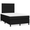 vidaXL Cama box spring con colch&oacute;n tela negro 120x190 cm