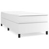 vidaXL Cama box spring con colch&oacute;n cuero sint&eacute;tico blanco 90x190 cm