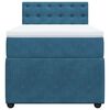 vidaXL Cama box spring con colch&oacute;n terciopelo azul 90x200 cm