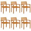 vidaXL Sillas de jard&iacute;n 6 uds madera maciza de acacia 59x55x85 cm