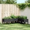 vidaXL Jardinera con patas PP negro 160x120x42 cm
