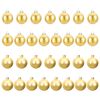 vidaXL Juego de bolas navide&ntilde;as 30 uds. Dorado 6 cm Poliestireno