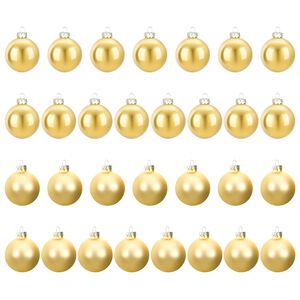 vidaXL Juego de bolas navide&ntilde;as 30 uds. Dorado 6 cm Poliestireno