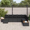 vidaXL Conjunto de sof&aacute;s de jard&iacute;n 9 pcs Negro Rat&aacute;n sint&eacute;tico