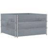 vidaXL Jardinera de madera maciza de pino gris 100x100 cm
