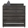 vidaXL Muebles de jard&iacute;n 2 piezas con cojines madera impregnada gris