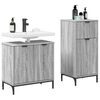 vidaXL Juego de muebles de ba&ntilde;o con caj&oacute;n con puerta 2 pcs Gris Sonoma
