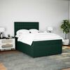 vidaXL Cama box spring con colch&oacute;n terciopelo verde oscuro 140x190 cm