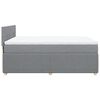vidaXL Cama box spring con colch&oacute;n tela gris claro 140x190 cm